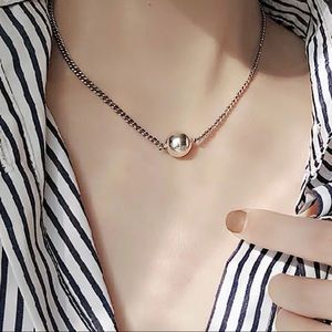 925 simple ball necklace